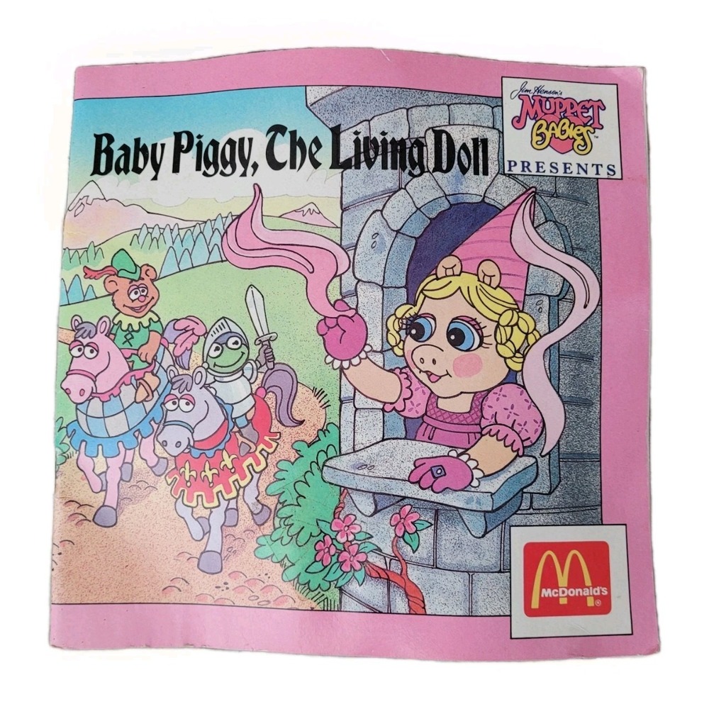 1988 McDonald's Happy Meal Toy Muppet Babies Baby Piggy, The Living Doll Book